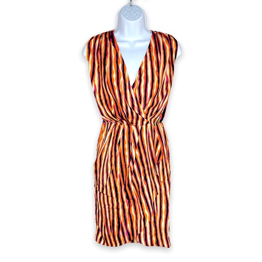 MM Couture by Miss Me Striped Faux Wrap Dress XS